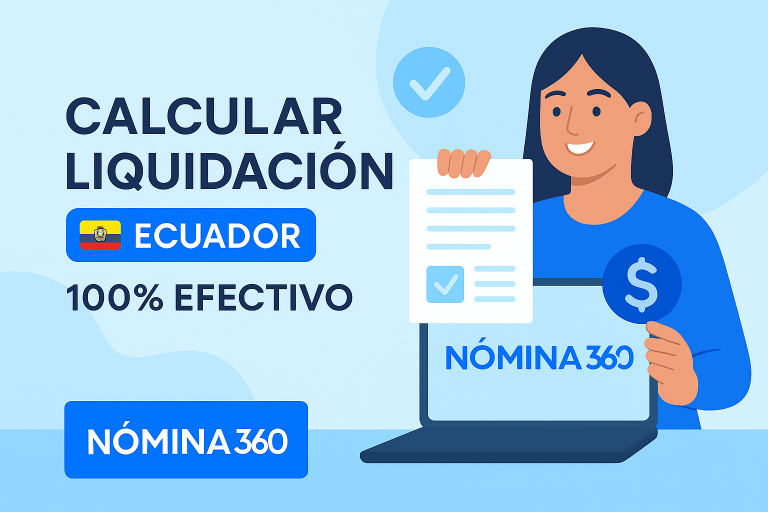 Calcular Liquidación Ecuador 100% efectivo